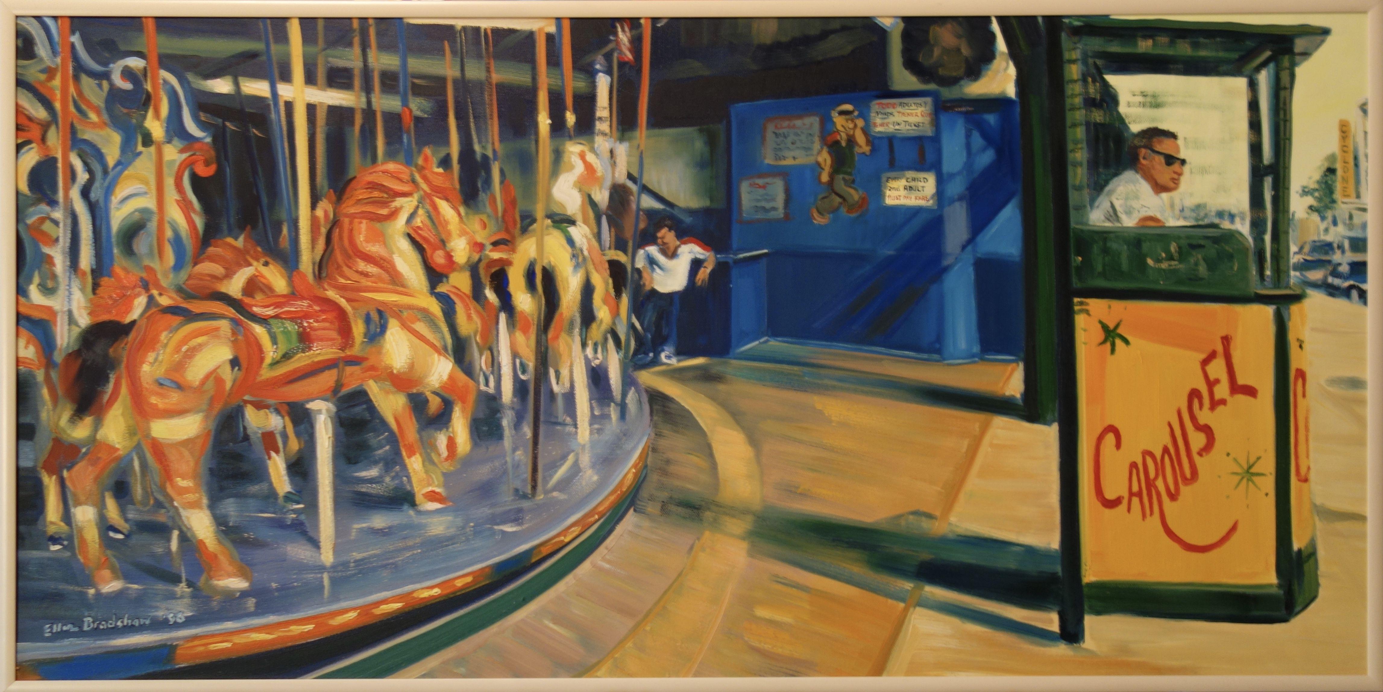 Ellen Bradshaw Abstract Painting - Carousel, Painting, Oil on Canvas