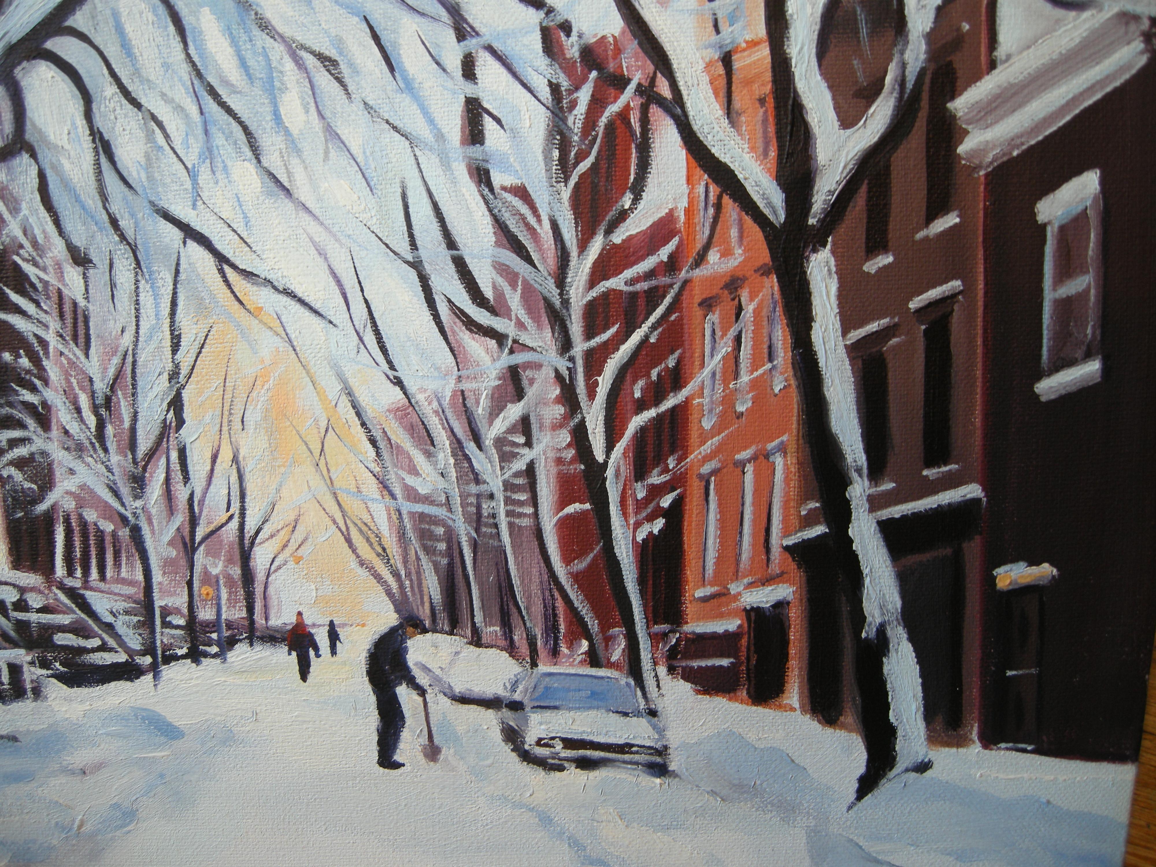 Charles St., Gemälde, Öl auf Leinwand (Realismus), Painting, von Ellen Bradshaw