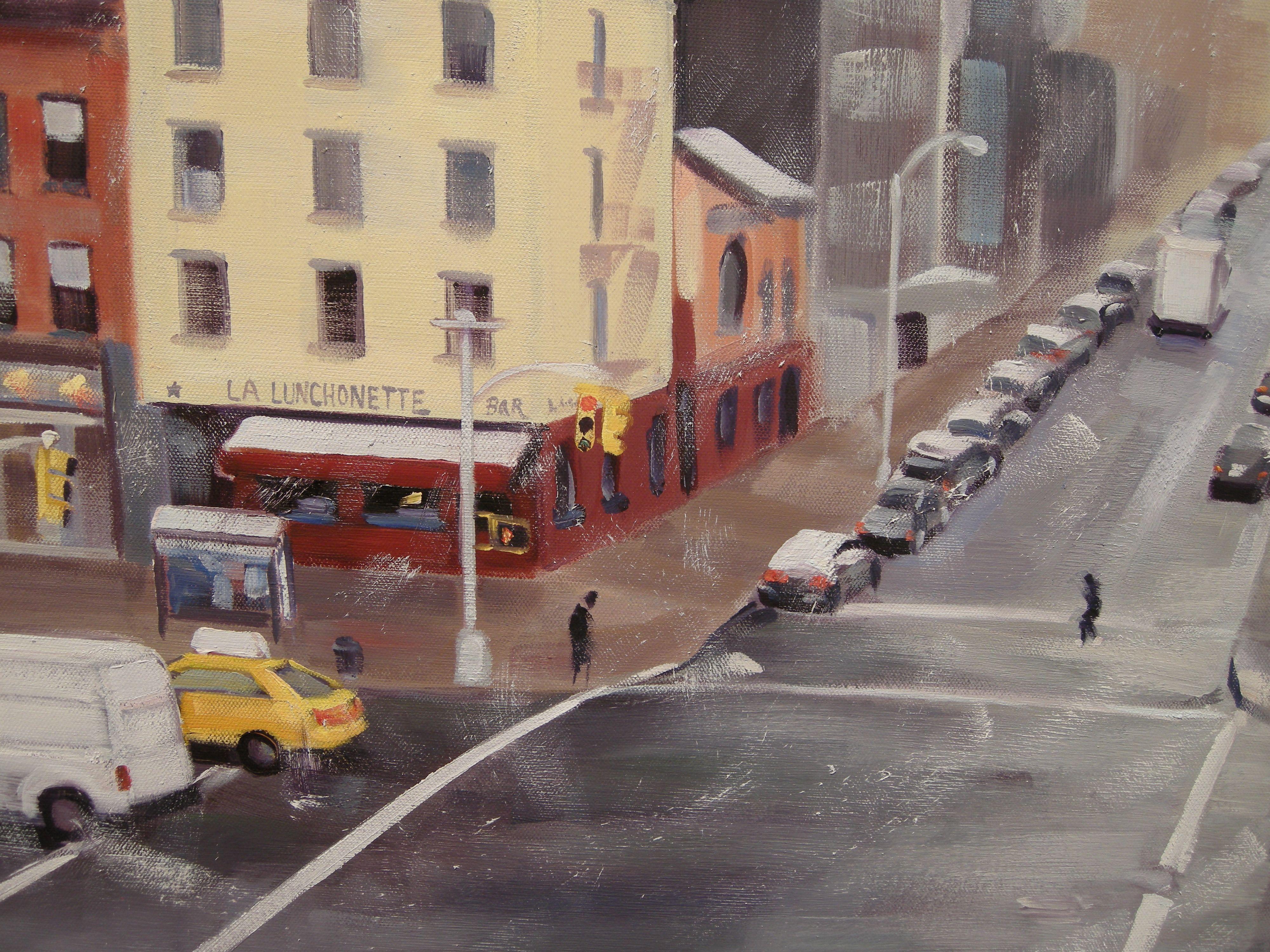 First Snow, 10th Ave and 18th St, Painting, Oil on Canvas 3