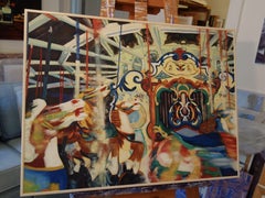 Horses in Motion, Painting, Oil on Canvas