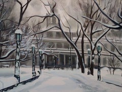 Snowed In, City Hall, Painting, Oil on Canvas