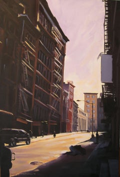 Luce del sole, Lispenard St, Pittura, Olio su tela