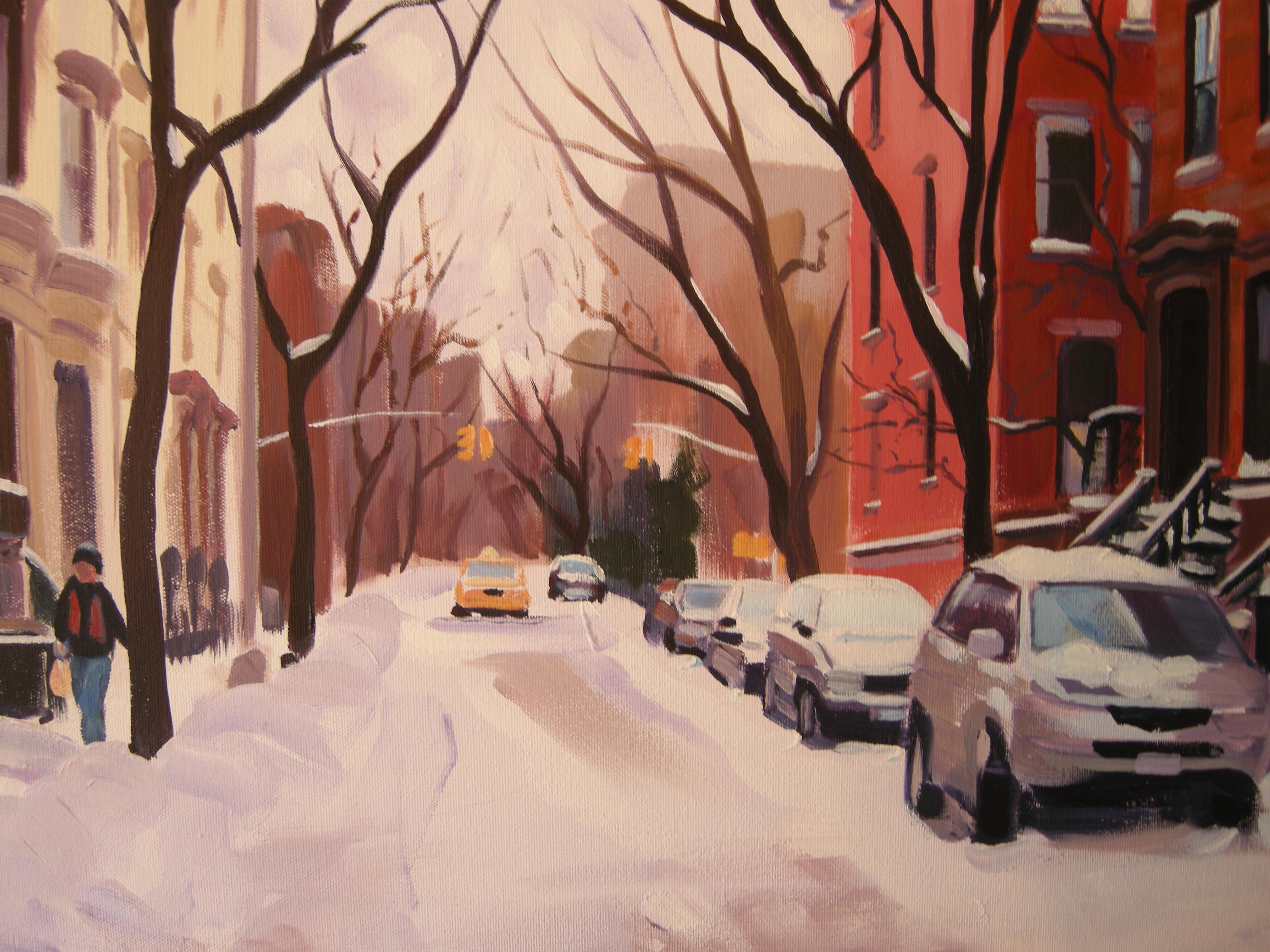 Winter, West 4th St, Painting, Oil on Canvas 1