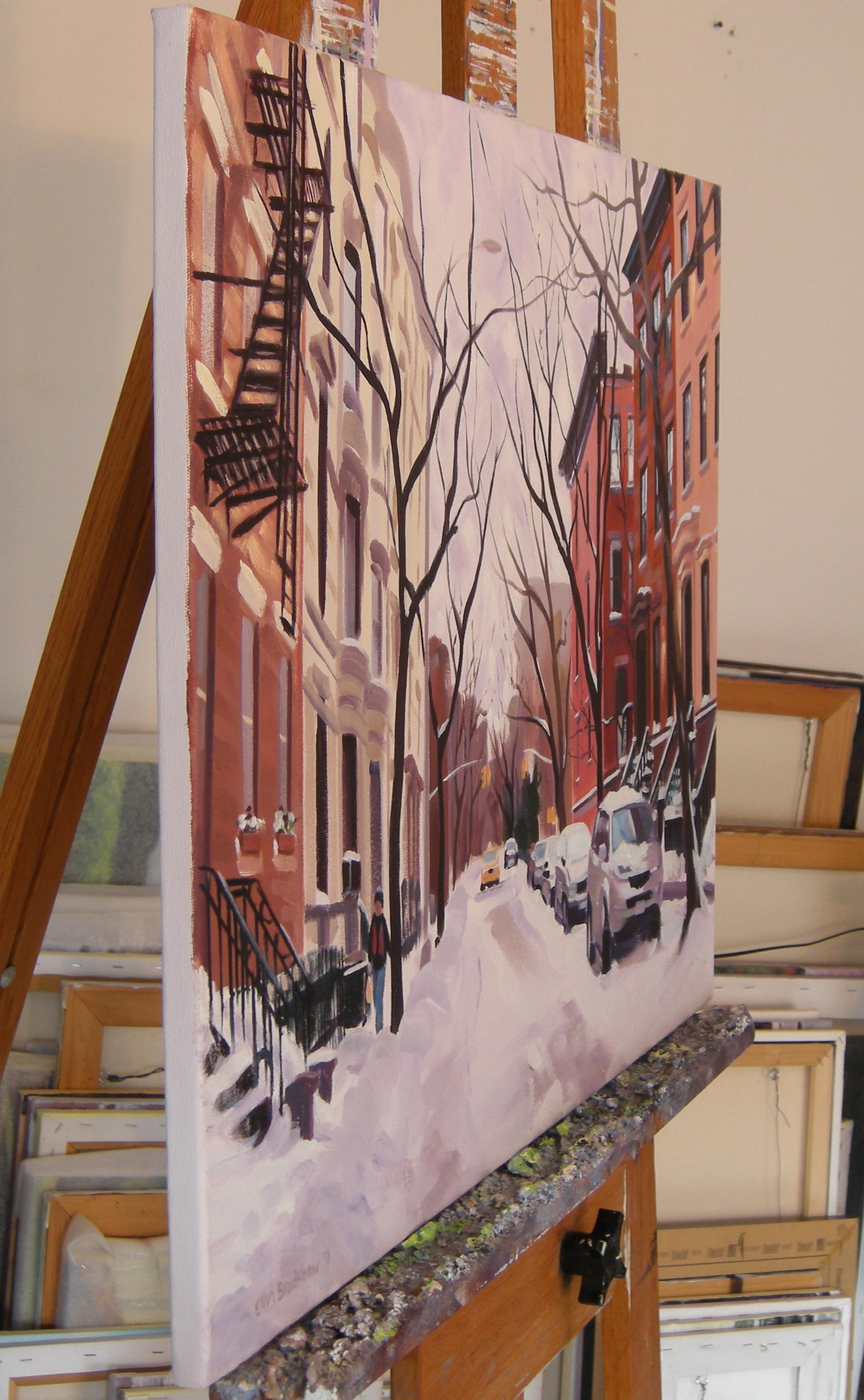 Winter, West 4th St, Painting, Oil on Canvas 2