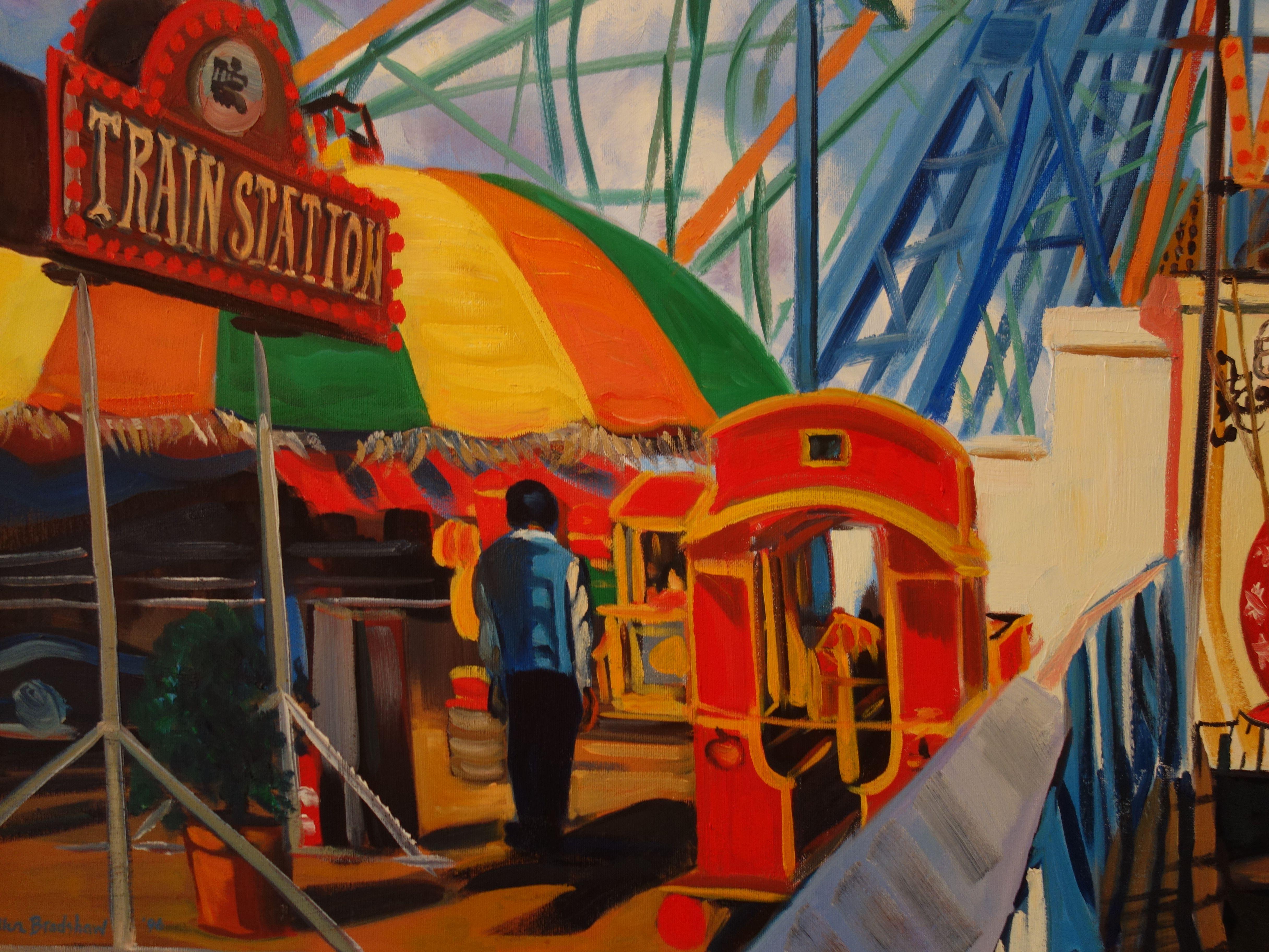 The iconic Wonder Wheel in Coney Island is a favorite of mine!! The thrill of this old-fashioned ride amidst the vibrant colors, colorful characters and summertime fun gave me so much joy to paint!!! As loved today as it was in yesteryears!!   ::