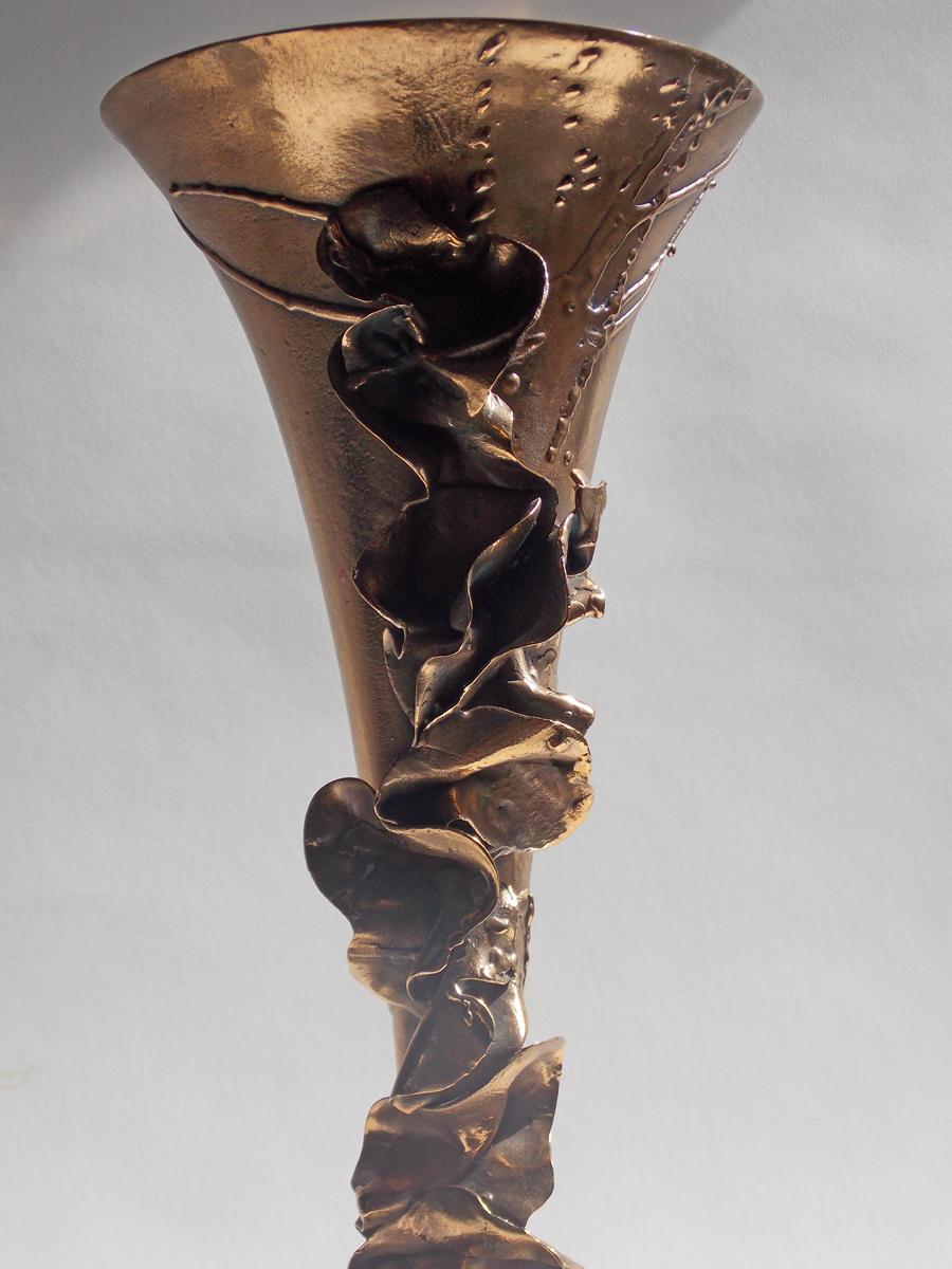 Ellen Brenner-Sorensen Bronze Vase In Good Condition In West Palm Beach, FL