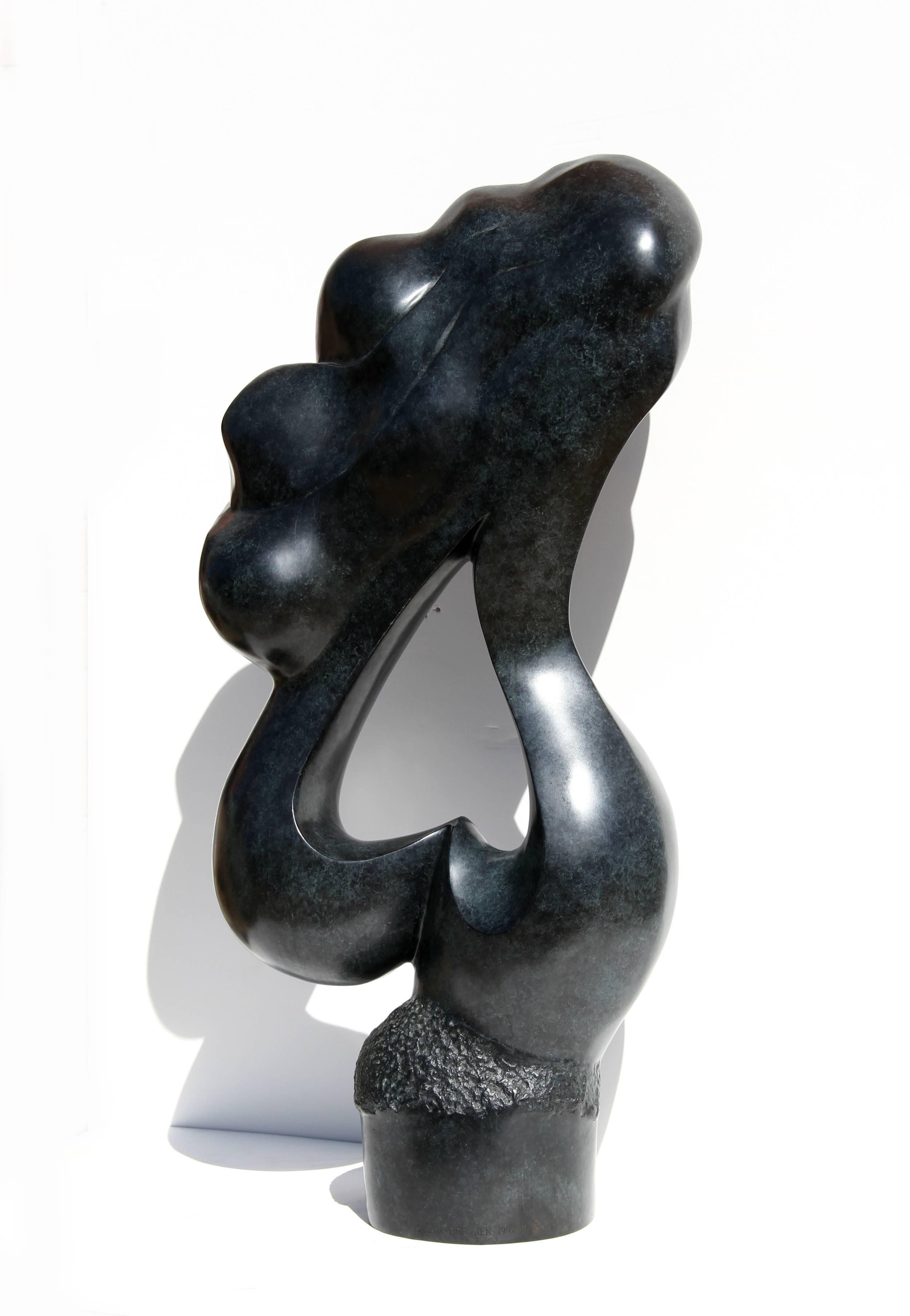 Forme féminine abstraite abstraite, grande sculpture en bronze - Sculpture de Ellen Brenner-Sorensen