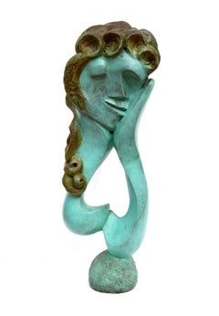 Mujer con pelo rubio, escultura de Ellen Brenner-Sorensen