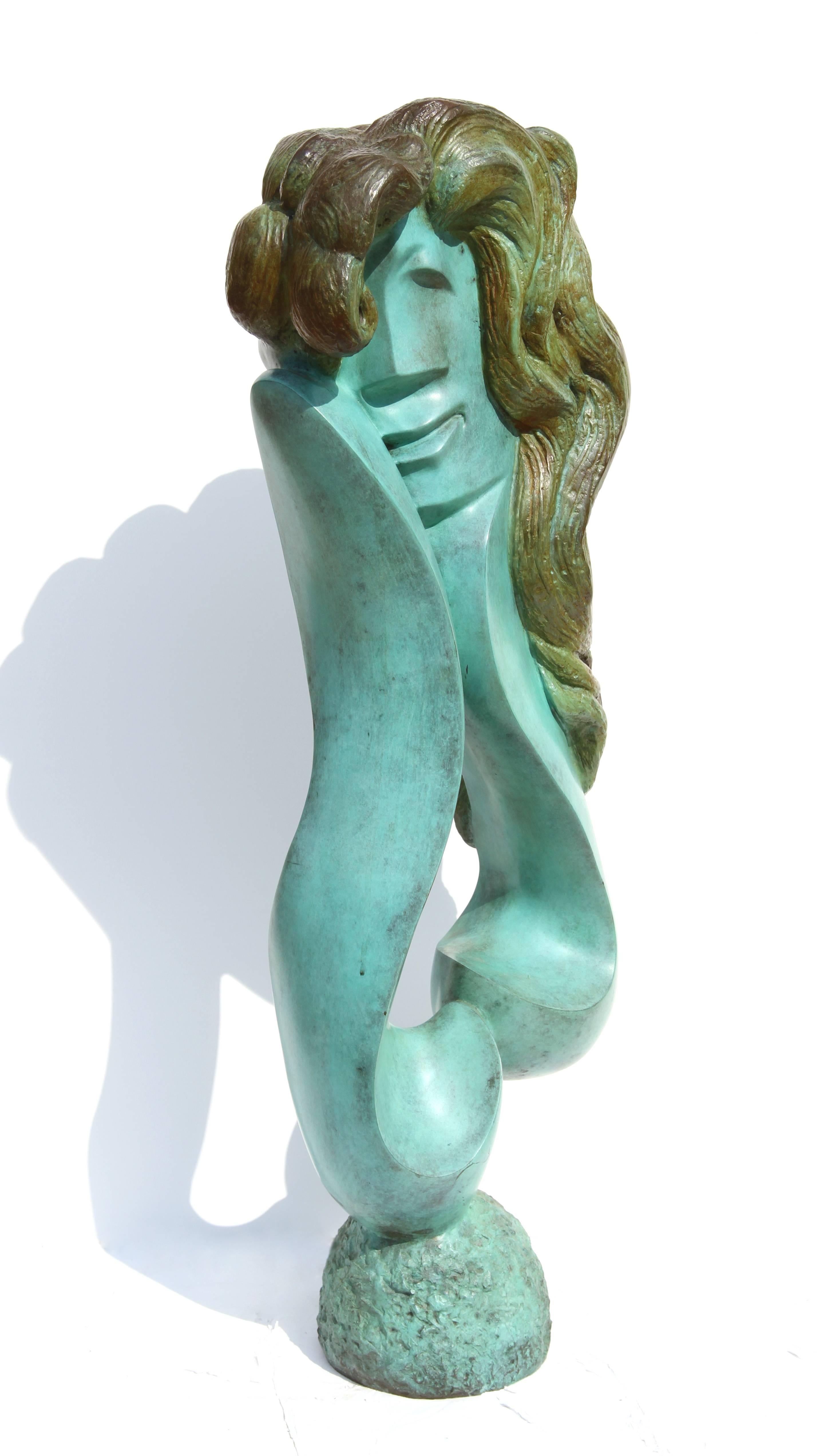 Woman with Blonde Hair (Femme aux cheveux blonds), sculpture d'Ellen Brenner-Sorensen en vente 2