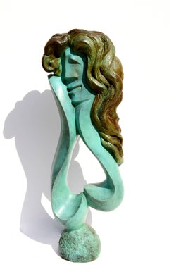 Woman with Blonde Hair, Sculpture by Ellen Brenner-Sorensen