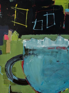 I'd Like a Cup of Infinity, Please, Mixed Media on Wood Panel
