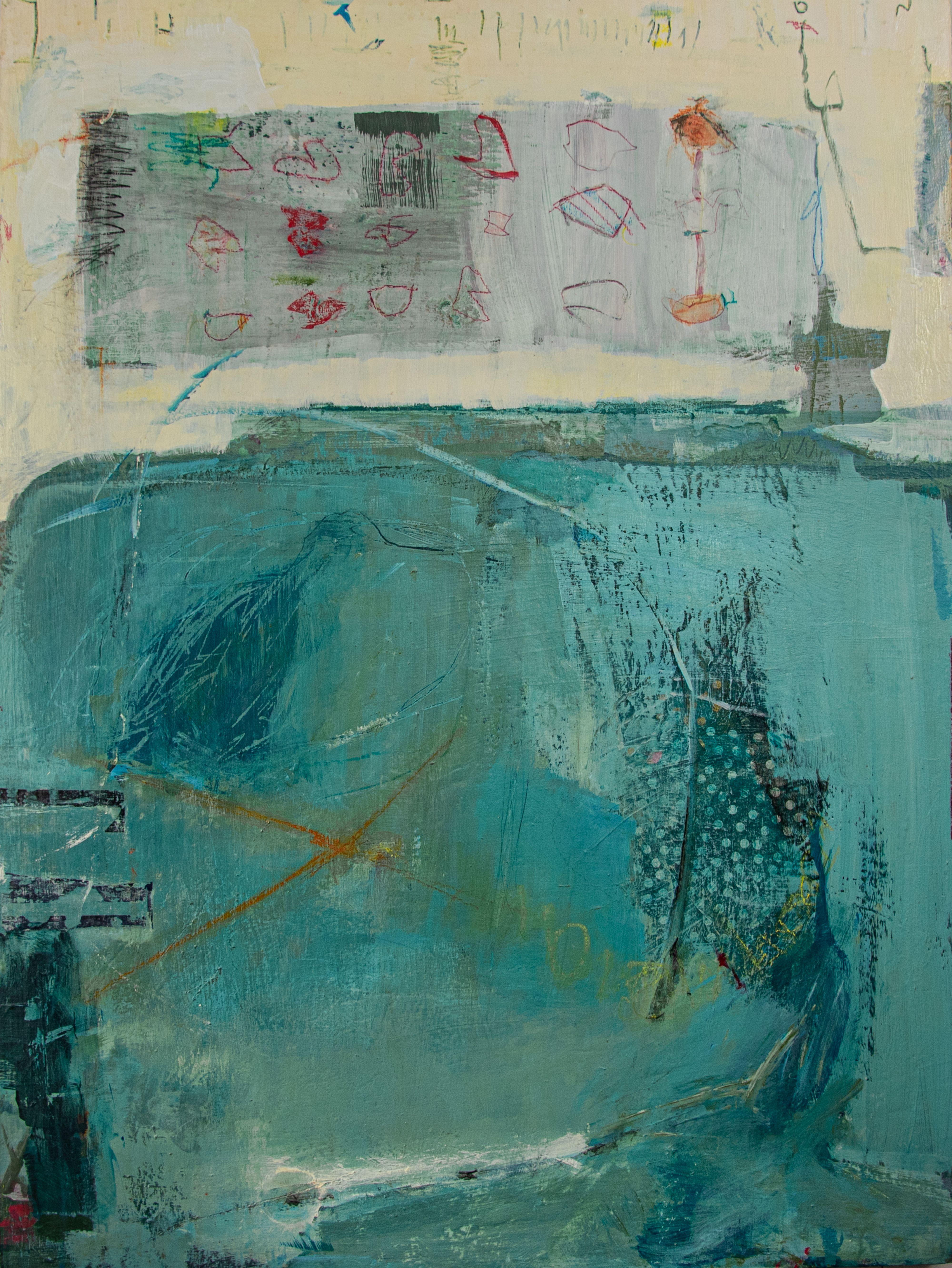 Rimedio, tecnica mista su pannello di Wood - Mixed Media Art di Ellen Brooks