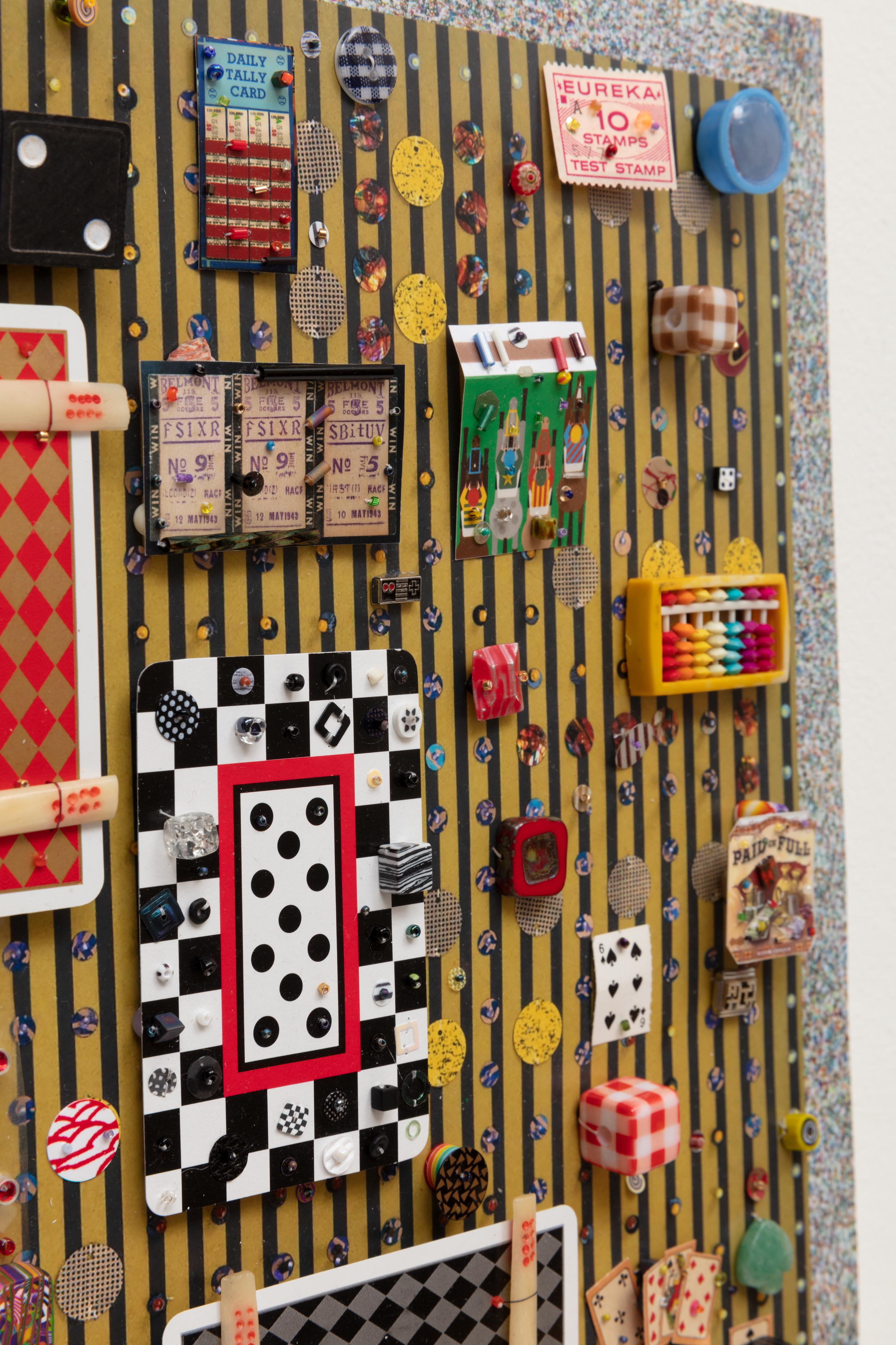 EL GANADOR SE LO QUITA TODO : collage contemporáneo - Mixed Media Art Assemblage de Ellen Frances Tuchman