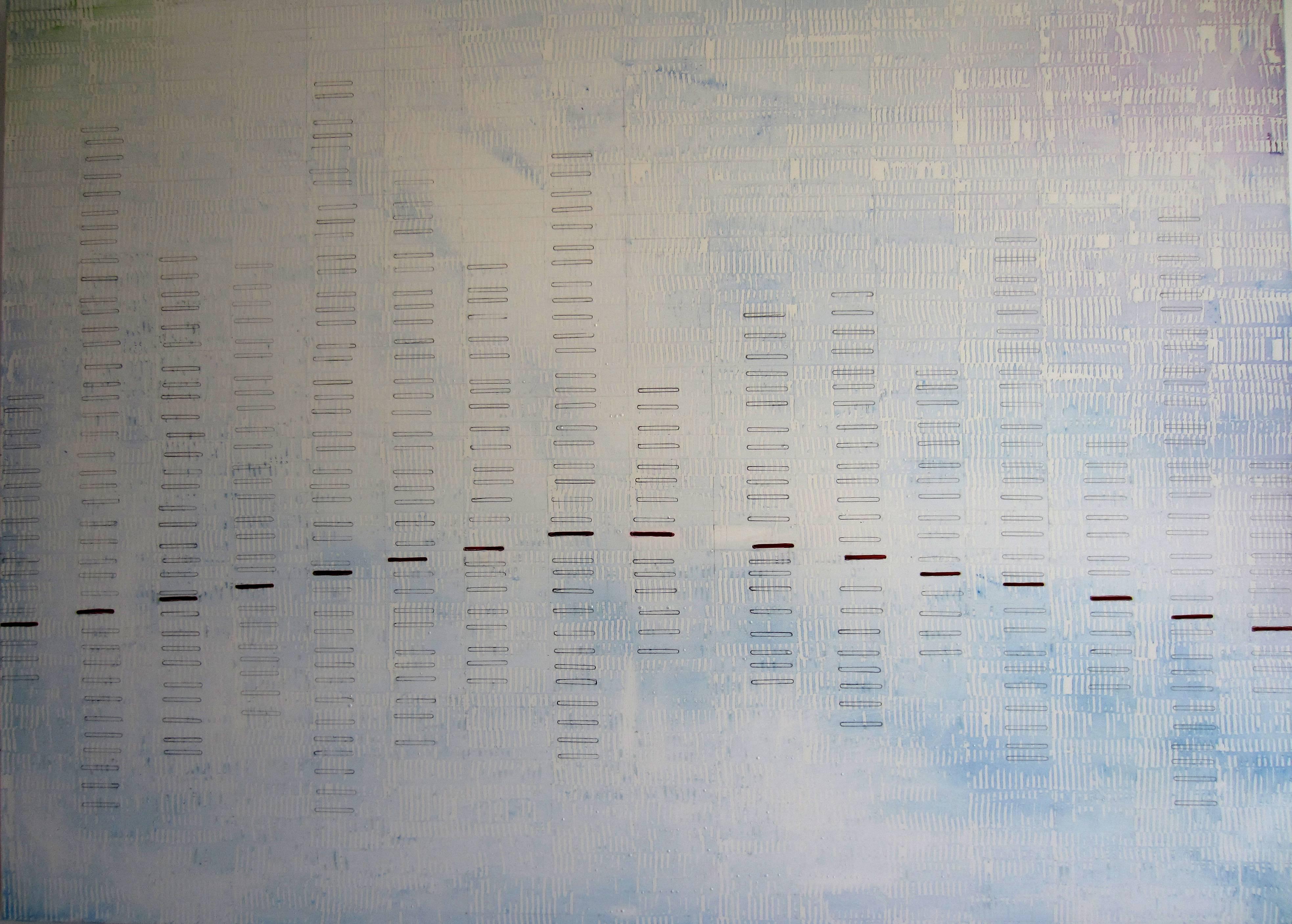 Ellen Hackl Fagan, MoleculesofMusic_Data, 2014, Enamel, Ink, Acrylic Paint 1