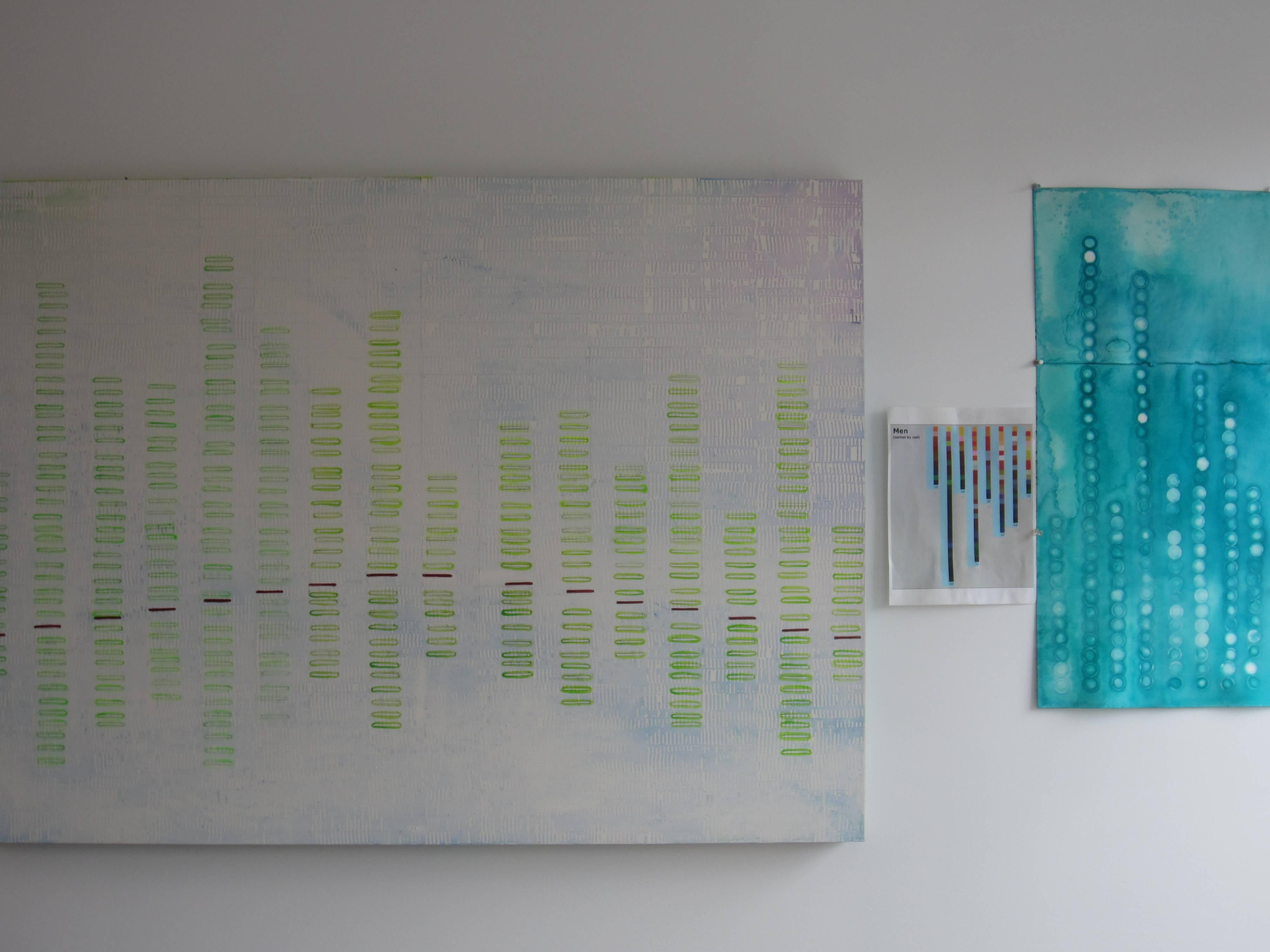 Ellen Hackl Fagan, MoleculesofMusic_Data, 2014, Enamel, Ink, Acrylic Paint 7