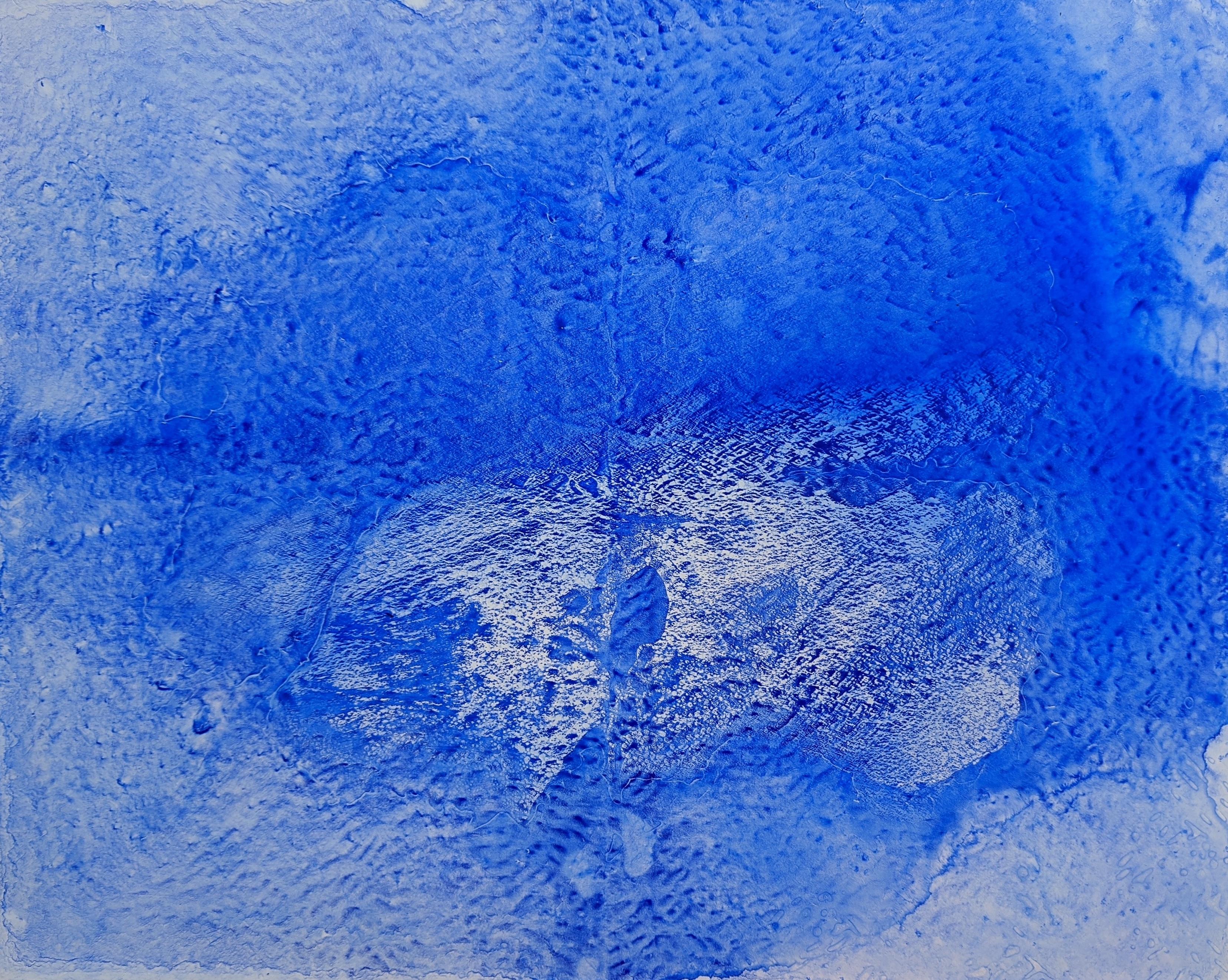 Seeking the Sound of Cobalt Blue is a series of larger paintings on 8 ply museum board and large sheets of rag paper and clayboard panels that have been created since the winter of 2016. 

Using domestic construction materials from her garage,