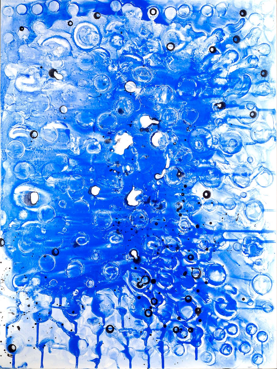 Ellen Hackl Fagan, Seeking the Sound of Cobalt Blue_Bottled_2004_acrylic, ink