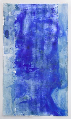 Ellen Hackl Fagan, Seeking the Sound of Cobalt Blue_Fence Capture, Abstract