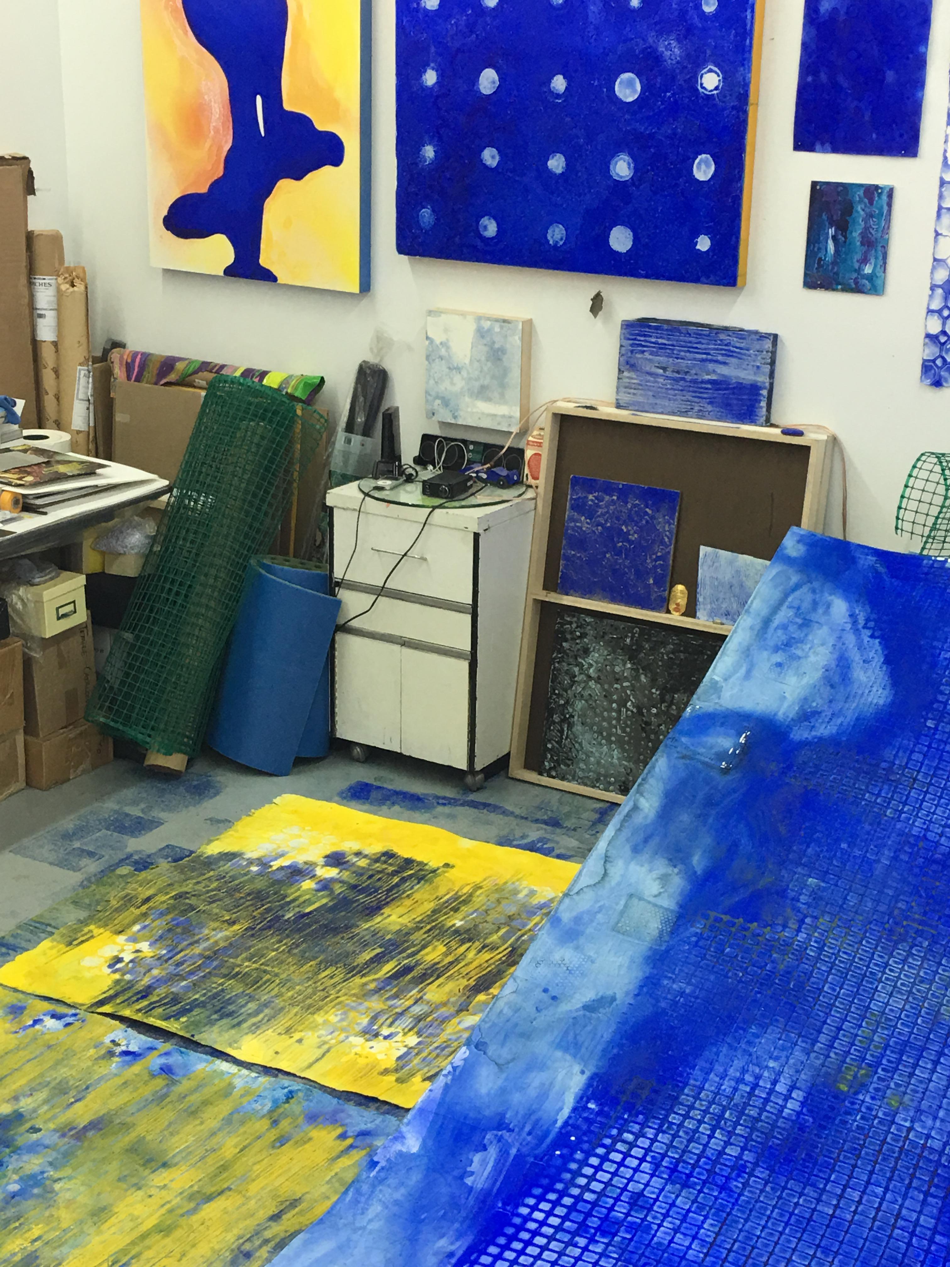 Ellen Hackl Fagan, Seeking the Sound of Cobalt Blue_Yellow Static II, 2017 For Sale 3