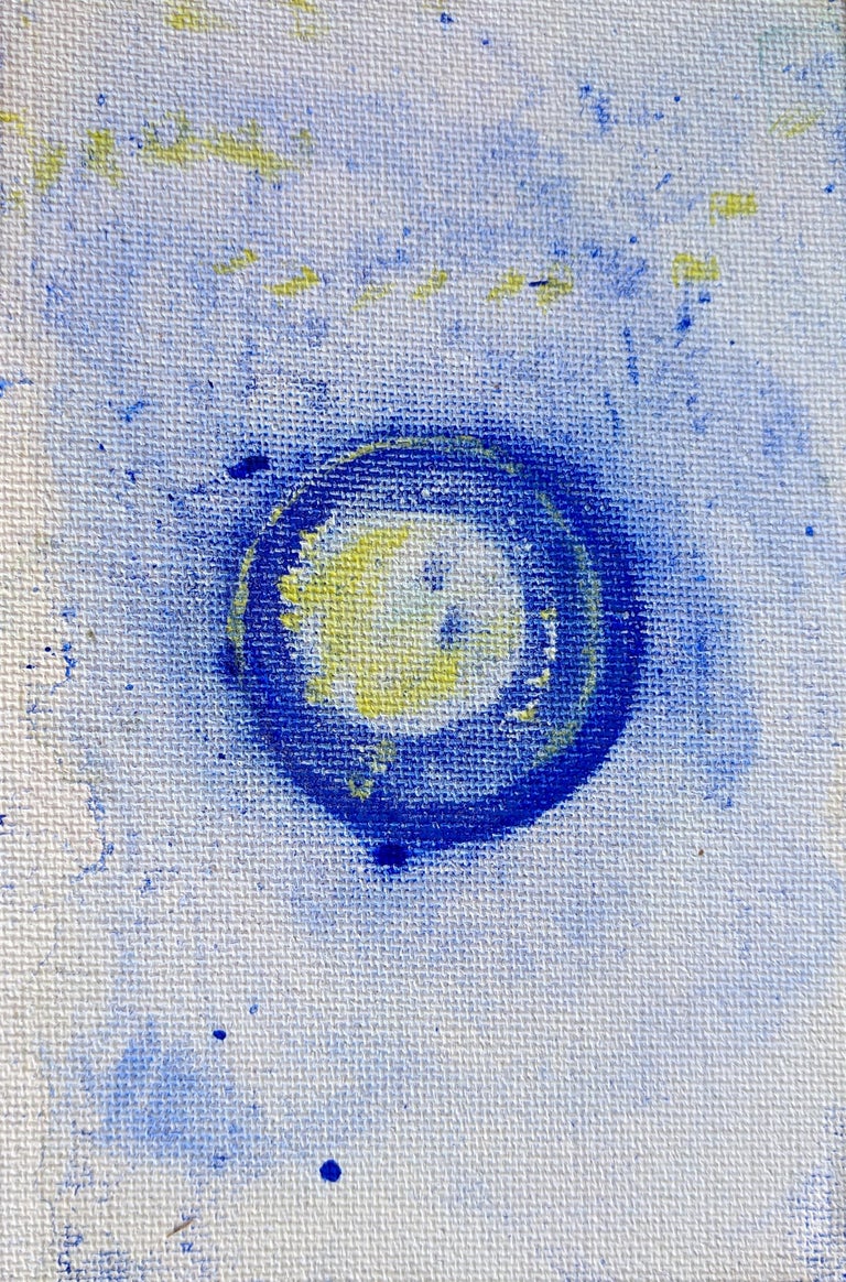 Ellen Hackl Fagan_Seeking the Sound of Cobalt Blue_ Moon 2_2020_Landscape - Minimalist Painting by Ellen Hackl Fagan