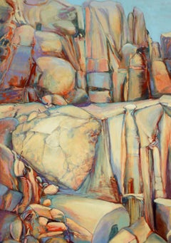 Big Rock Candy Mountain  60" x 40"  Enchanted Rock in Central Texas oil acrylic