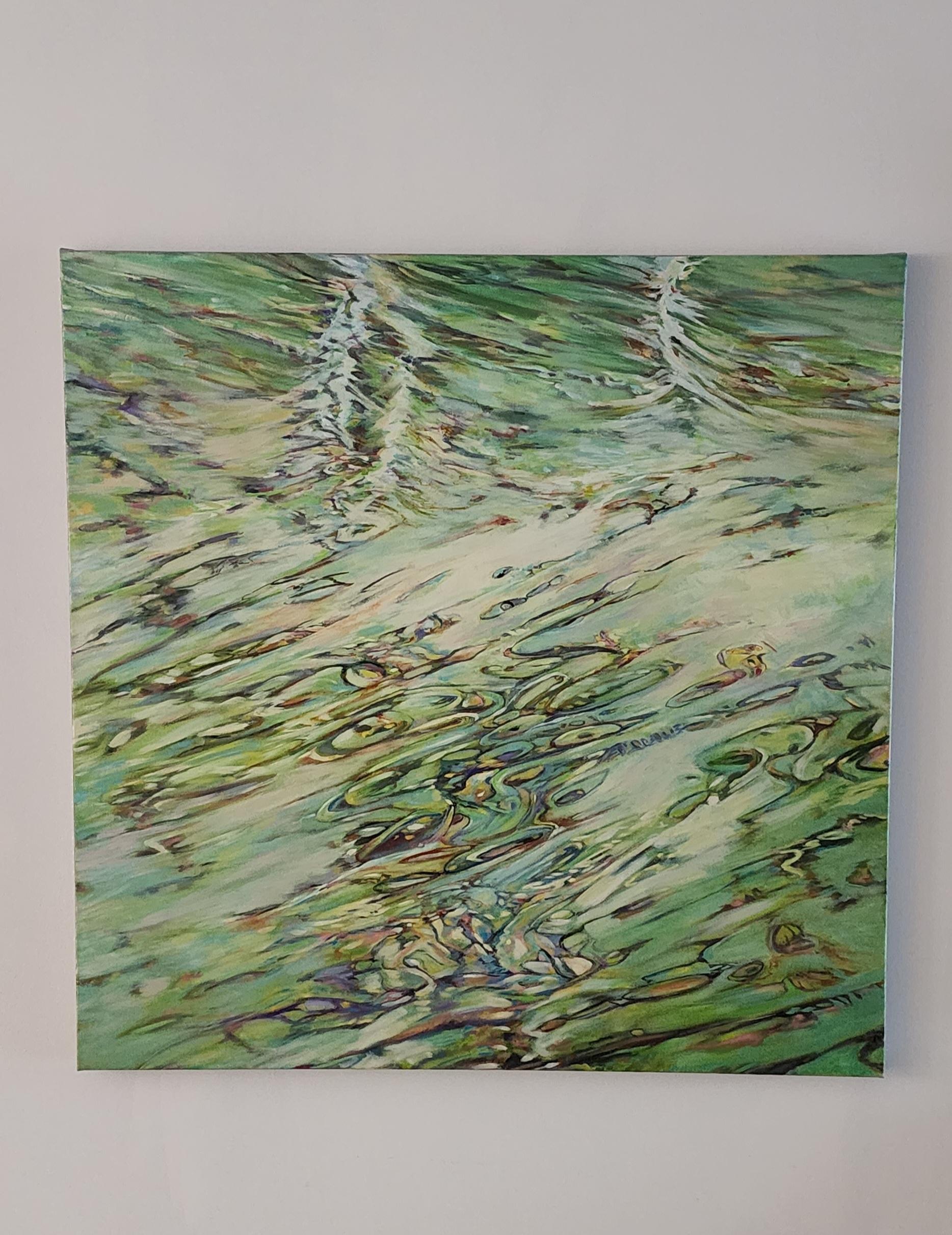 Mar de Celadón  
El Mar de Celadón forma parte de C.  Serie de reflexiones de Ellen Hart.  Las obras presentan reflejos encontrados en las superficies del agua y del cristal.  Busca imágenes que nos rodean habitualmente en nuestra vida cotidiana,