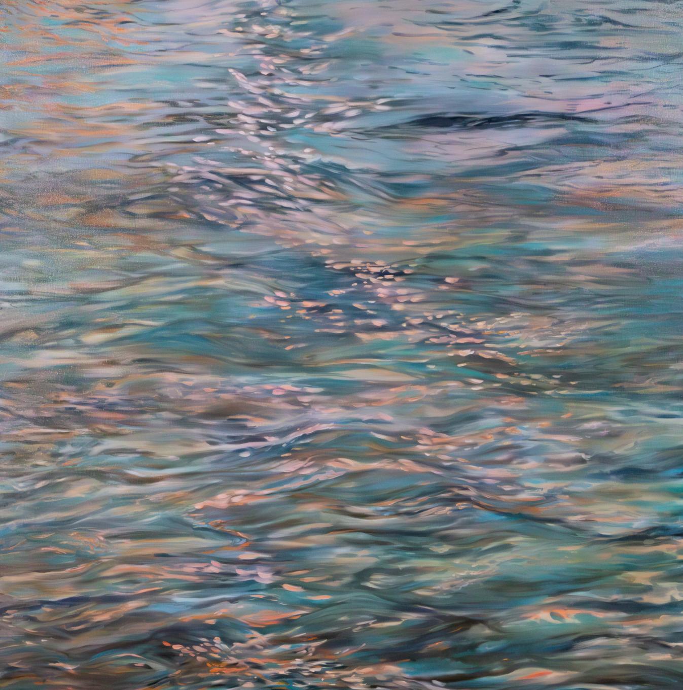 Bagliore  Acrilico su tela 48" x 48" Serie Bayou Reflections Movimenti nel tempo