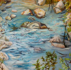 Meditazione su un filo 48" x 48" Serie Bayou Reflections Acqua