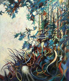 Meeting the Shade (Rencontre avec l'abat-jour), peinture à l'huile et acrylique, expressionnisme abstrait  Femmes dans l'art