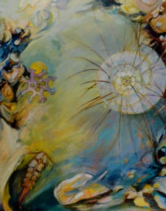 Sea Shadow #103  Oil/Canvas, Light & Shadow, Underwater Landscape  (Spiral Sun)