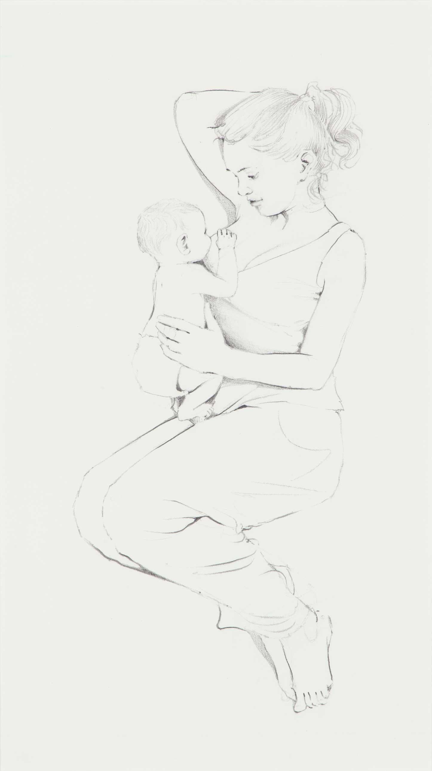 Nursing (W) - Painting by Ellen Heck