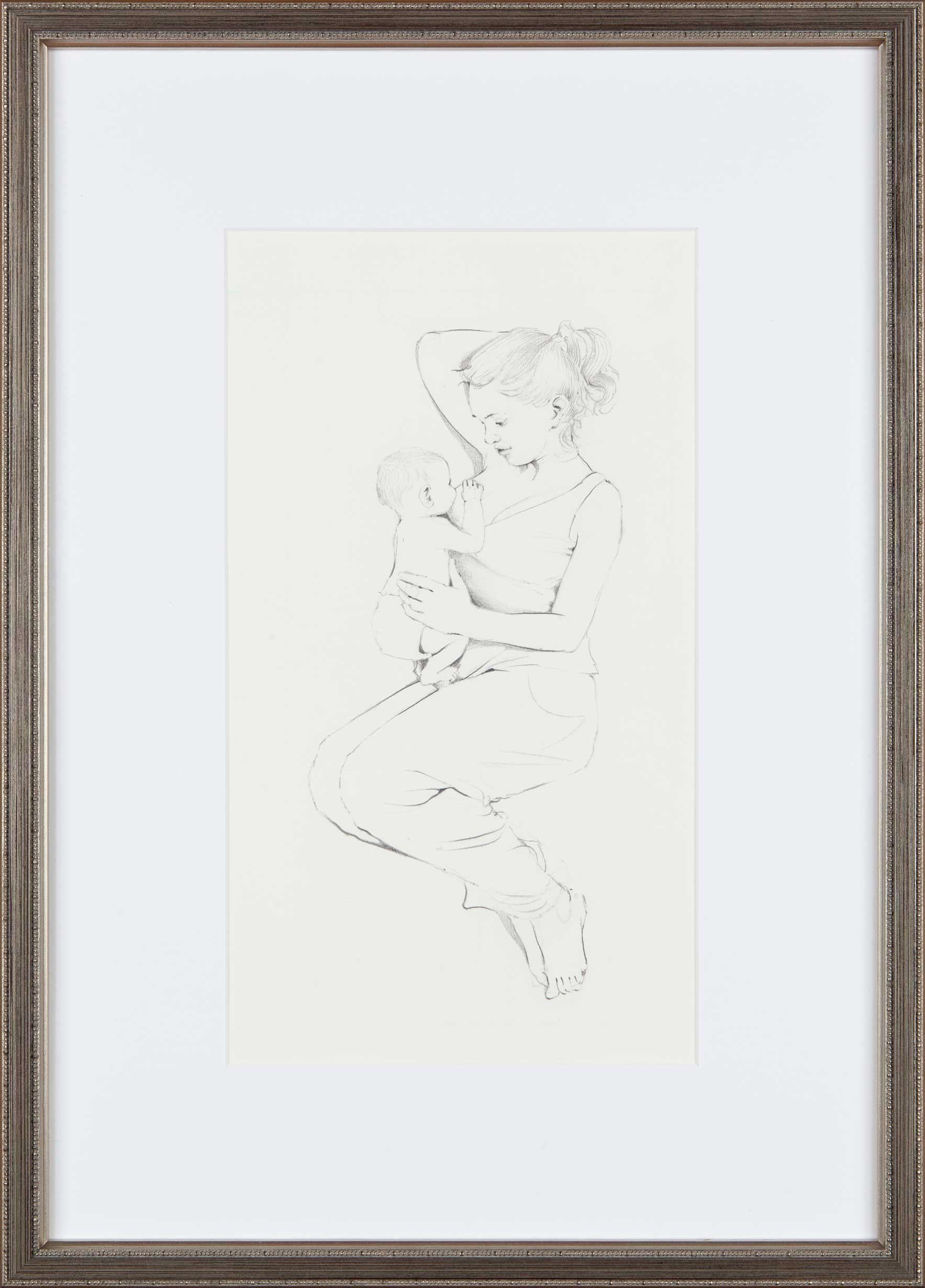 Ellen Heck Figurative Painting - Nursing (W)