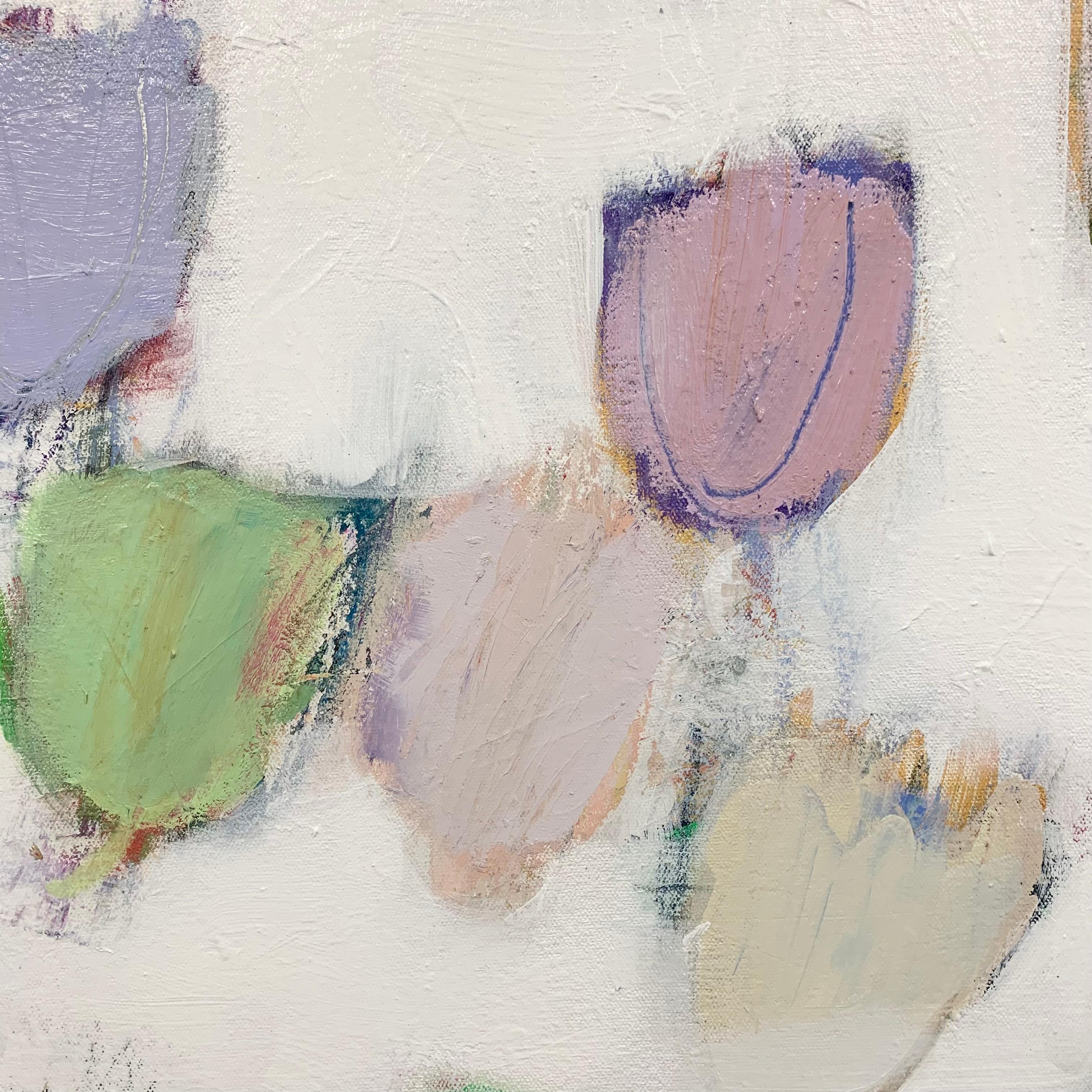 Pensare ad alta voce, pittura di tulipani - Painting Contemporaneo di Ellen Hermanos