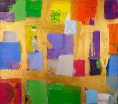 Watermelon II, gold, bright, abstract