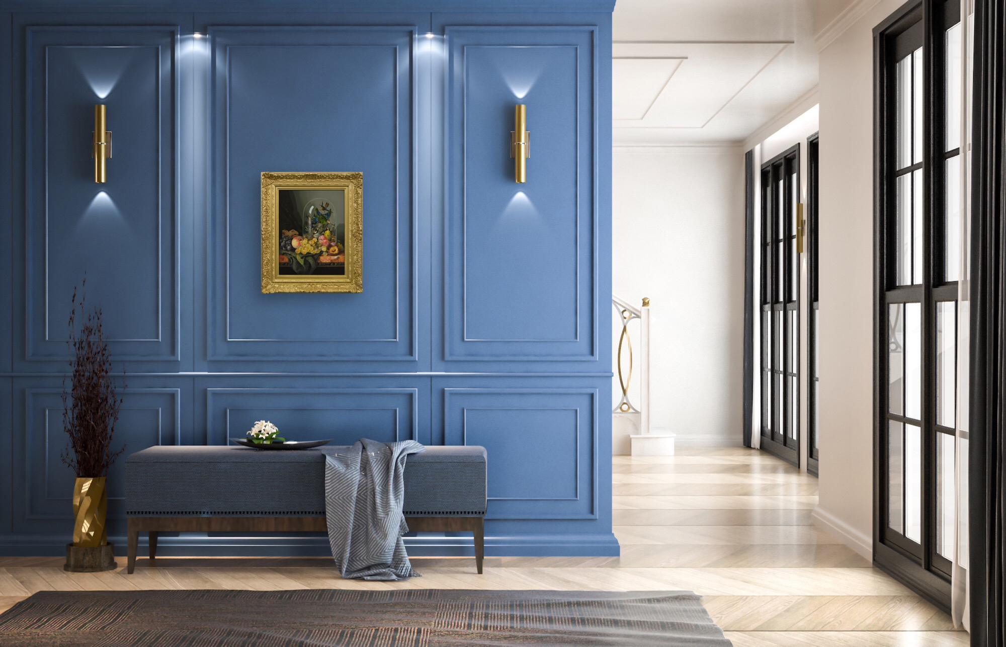 Nature morte à l'huile du 19e siècle représentant des fruits et des oiseaux en vente 2