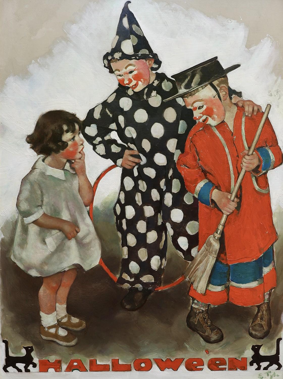 Trick-or-Treat, Original Halloween Cover Painting for The Saturday Evening Post