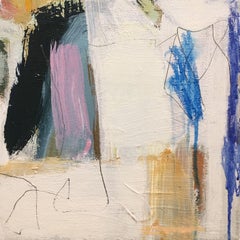Aloft by Ellen Rolli, Small Abstract Acrylic and Mixed Media on Canvas Painting