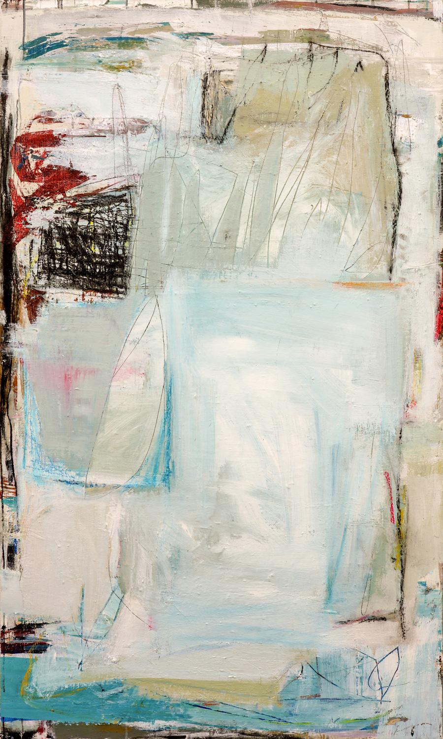 Ellen Rolli Abstract Painting - Conteur & Movement (Geometric, Abstract, muted, painting, on canvas)