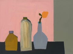 Interior with A Trio of Vessels by Ellen Rolli, Contemporary Still Life, Canvas