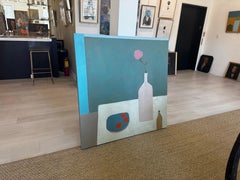 Large Still Life Painting Contemporary Mixed Media on Canvas 48 x 48