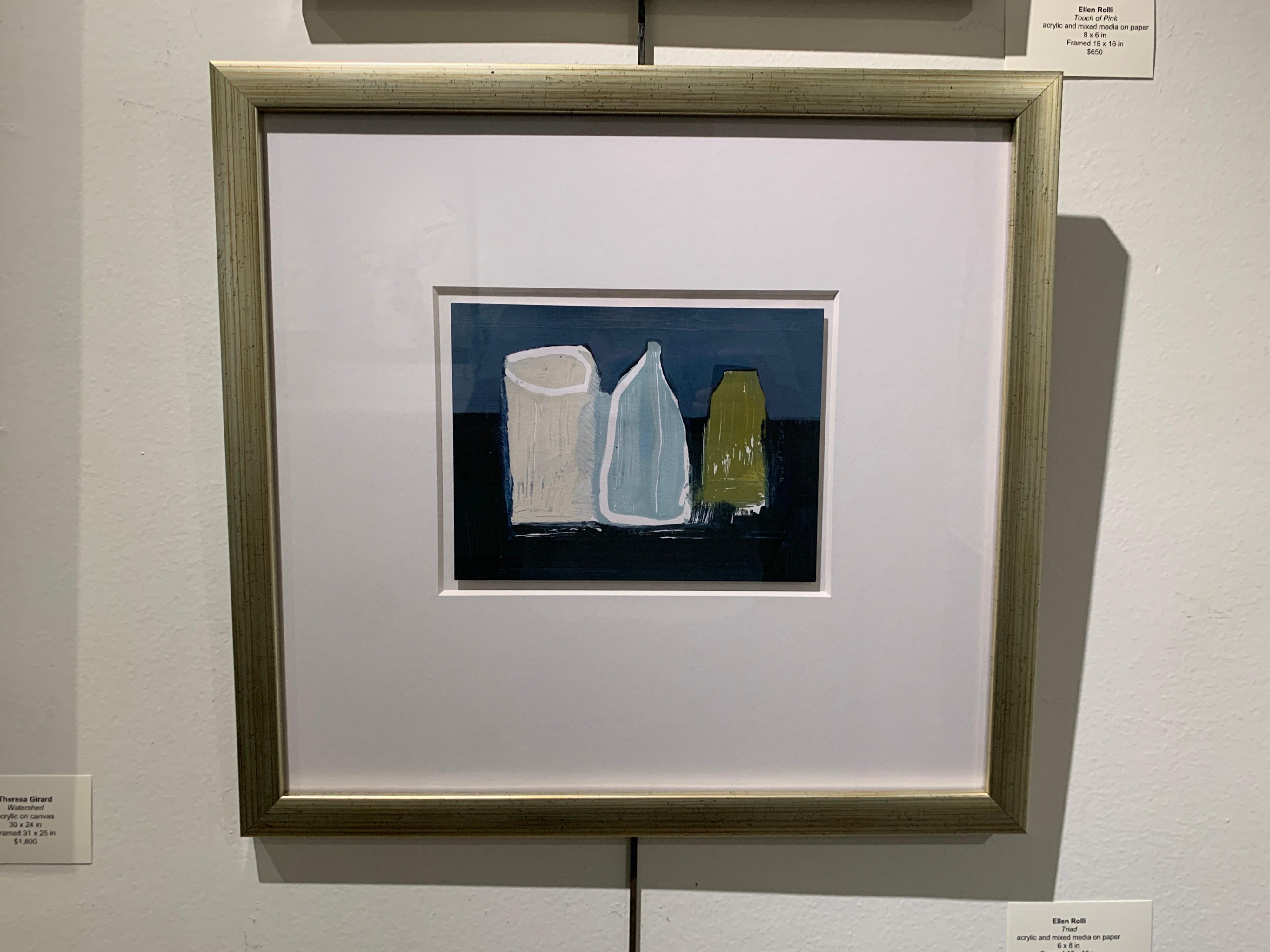 Triad by Ellen Rolli, Framed Petite Abstract Still Life 1