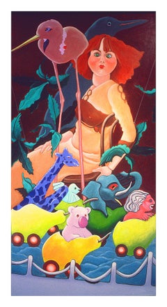 Puppet With the Green Eyes Contemporary Surrealist Painting Ellen Steinfeld