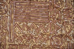 Ellen Tracy ""Tribal Spread"" mit braunen Ziegelsteinbordüren Seidenschal