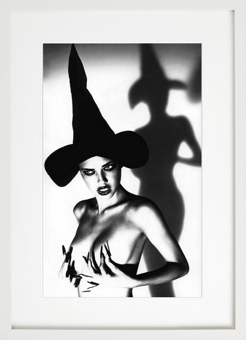 Adriana Lima Wicked - naked with witch hat, fine art photography, 1999 - Photograph by Ellen von Unwerth