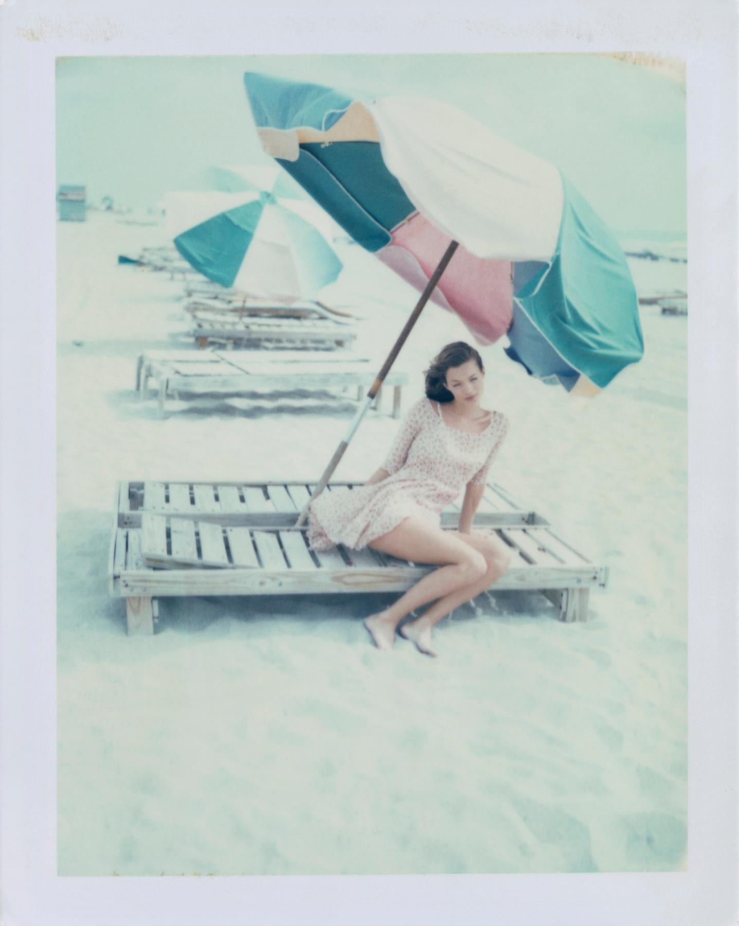 Ellen von Unwerth Color Photograph - Beach Blues, Kate Moss, 1995