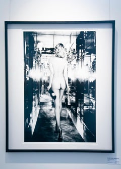 Champagne O'Clock - b&w nude model from behind