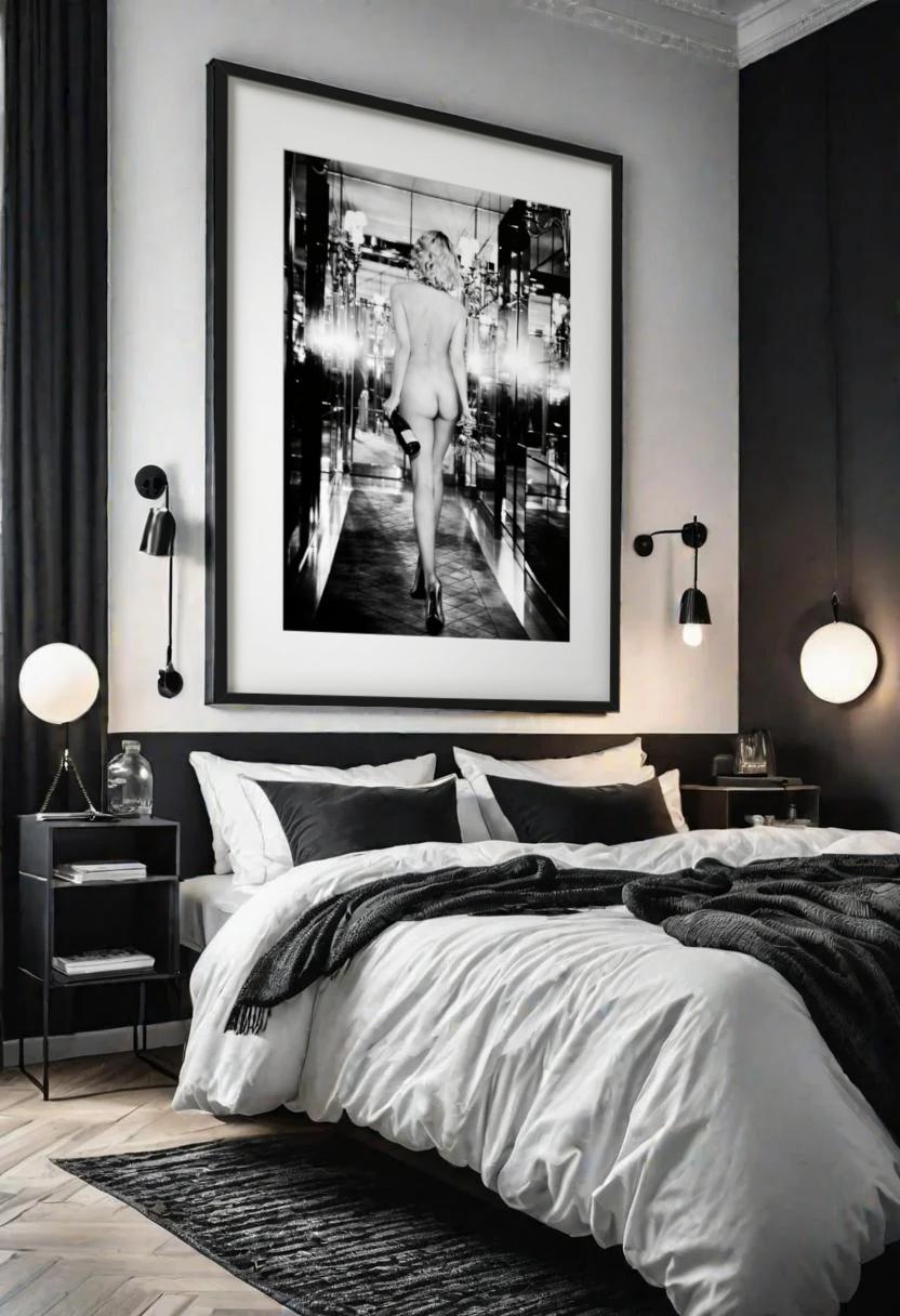 Champagne O'Clock - Nude in Heels in Mirrored Hall, Fine Art Photography, 2016 For Sale 4