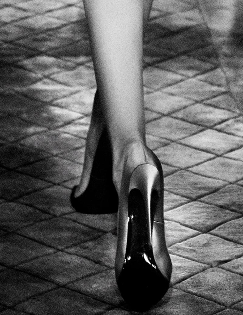 Champagne O'Clock - Nude in Heels in Mirrored Hall, Fine Art Photography, 2016 For Sale 6