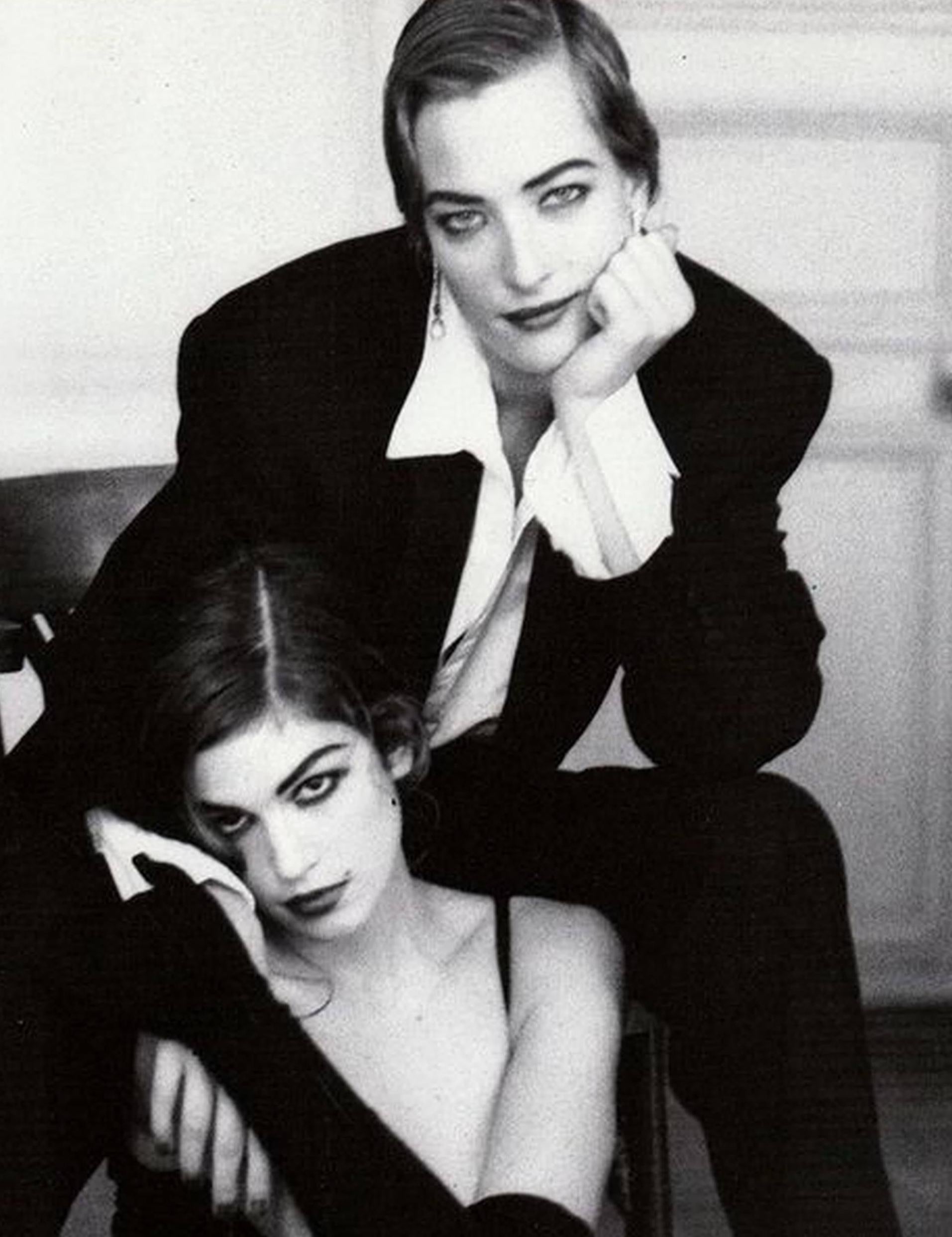Cindy Crawford und Tatjana Patitz II, Vogue Italia – FIne Art Photography, 1990 im Angebot 3