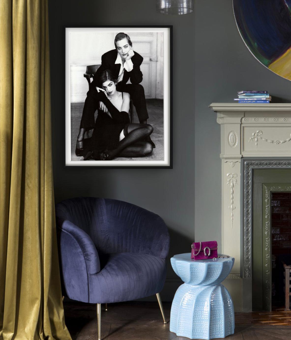 Cindy Crawford und Tatjana Patitz II, Vogue Italia – FIne Art Photography, 1990 im Angebot 4
